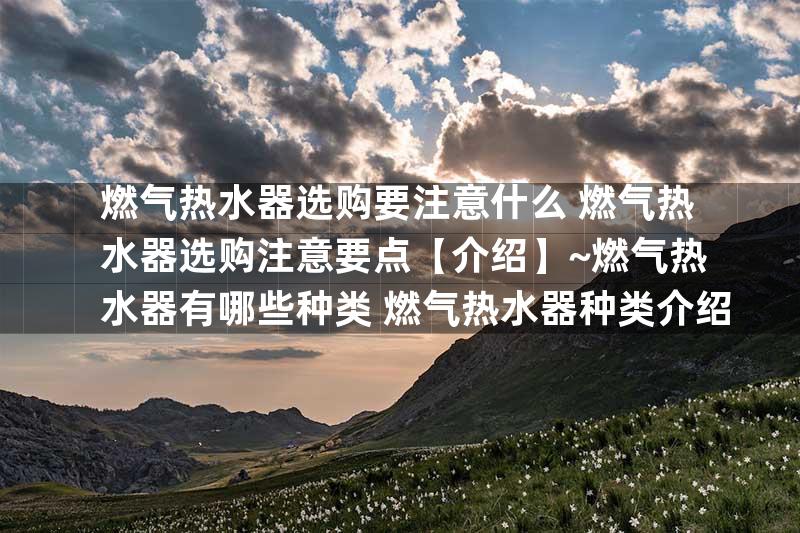 燃气热水器选购要注意什么 燃气热水器选购注意要点【介绍】~燃气热水器有哪些种类 燃气热水器种类介绍